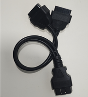 16-Pin OBD II 1-zu-2 Verlängerungskabel OBD2 OBD Stecker auf Buchse Automotive Elektronik-Kabelkonfektion