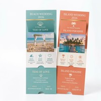 Tarjetas de Invitación de Boda de Lujo con Diseño de Cascada, Etiquetas Premium para Proveedores, Detalles de Servicio de Conserjería e Integración de Pases VIP