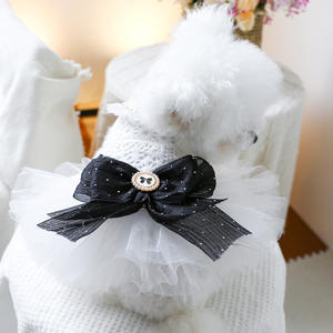 Nueva ropa de primavera y verano para perros y mascotas, lindas faldas de gasa hinchadas, vestidos de princesa de boda florales Retro para perros pequeños y gatos - Product Image 4