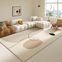 Tapis en fausse laine à poils ras avec logo personnalisé pour salon, salle de bain et chambre d'enfant - Lavable en machine et antidérapant