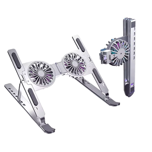 Support de <span class=keywords><strong>refroidissement</strong></span> pour ordinateur <span class=keywords><strong>portable</strong></span> en aluminium de <span class=keywords><strong>17</strong></span> <span class=keywords><strong>pouces</strong></span> avec double ventilateur réglable pour ordinateur <span class=keywords><strong>portable</strong></span> et <span class=keywords><strong>tablette</strong></span>, compatible OEM en stock - Product Image 1