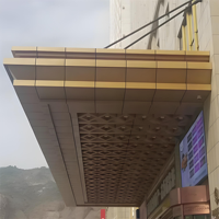 Panneaux de bardage mural en aluminium pour devantures et entrées, résistants à la rouille, durables, pour façades de bâtiments extérieurs