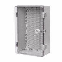 Boîtier électrique en plastique de grande taille avec couvercle transparent, plaque de montage et verrouillage/loquet pour installation électrique