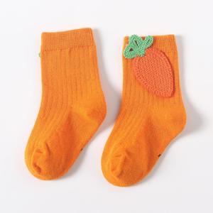 Calcetines de Otoño Invierno para Bebés, Niños y Niñas, Calcetines de Tubo Medio con Frutas y Verduras Tridimensionales - Product Image 6