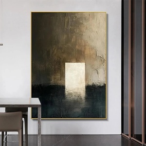 Pintura Abstracta Texturizada Minimalista para Puerta, Arte Vertical de Pared en Lienzo, Obra de Arte Contemporánea Texturizada Grande Hecha a Mano - Product Image 1