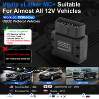 Vgate VLinker MC ELM327 V2.2 para Escáner OBD2 4.0, BimmerCode FORScan, Compatible con Android/iOS, Herramienta de Diagnóstico Automotriz Negra