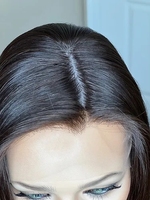 12A Grade Natural Brown # Wig Rambut Asli Rusia Double Drawn HD Transparan Silk Top Lace Front 2 Warna Bone Straight Panjang Tanpa Lem