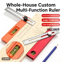 Règle de mesure de profondeur réglable, rapporteur de positionnement multi-angle, niveau de traçage pour le travail du bois, outil de traçage et de nivellement pour le travail du bois