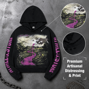 OEM ODM Custom Oversized Casual High Street Digital Printed Hoodies Men's 100% Cotton Long-sleeved Eco-Friendly Distress 360g - Product Image 6