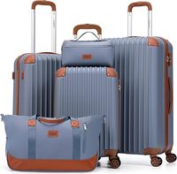 Ensemble de Bagages de Voyage Assortis en ABS Rigide Durable avec Roues Pivotantes, Valises Trolley Pratiques pour un Voyage Facile