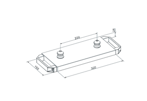 Système de serrage à <span class=keywords><strong>point</strong></span> zéro HPEDM <span class=keywords><strong>AMF</strong></span>, palette en acier à 2 centres pour fraisage CNC HE-R06753 - Product Image 4