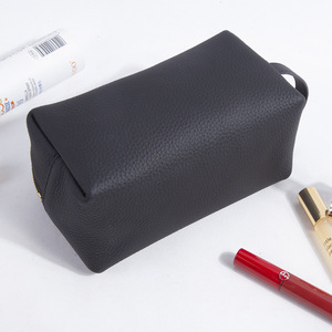 Portable <b>Makeup</b> Brush Bag PU Leather Water Resistant Soft Cosmetic Storage Pouch Open Travel Organizer Custom Logo Color <b>Case</b> - Product Image 6