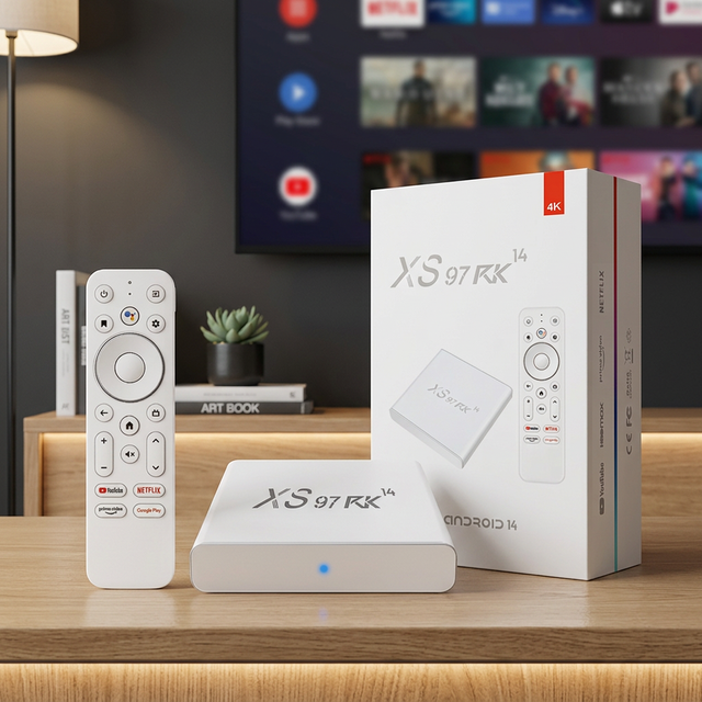 Android 14 TV Box RK3518 Quad-Core 4K HDR Streaming Device 2GB RAM 8GB ROM