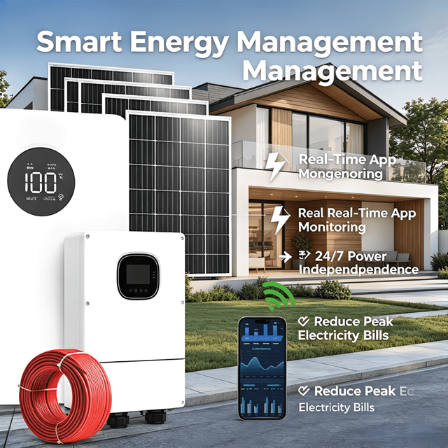 Smart APP Monitoring 5KW 10KW 15KW Home Solar Energy Storage System Intelligent Hybrid Power System for Residential