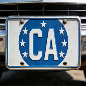 Placa de Matrícula Retro Personalizada de Aluminio de California <span class=keywords><strong>CA</strong></span> con Diseño de Estrella para el Mercado Estadounidense, Placa de Matrícula de Aluminio Personalizada - Product Image 2