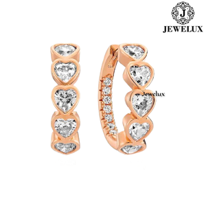 High Demand Jewelux VVS Diamond <b>Stud</b> Earrings 925 Sterling <b>Silver</b> Rhodium Plated IGI Certified for Women's Wedding Anniversary - Product Image 1