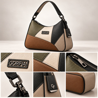 Sac à bandoulière en cuir PU pour homme, personnalisé, à blocs de couleur, faible MOQ, sac messager décontracté, sacoche de mode, OEM ODM Marque Privée
