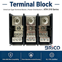 Bloc de distribution de puissance de type américain série ATH-310, 600V 310A, certifié UL CUL pour armoire d'alimentation