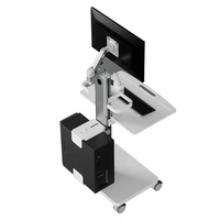 Chariot de poste de travail d'hôpital mobile à chariot médical avec armoire de stockage de montage de moniteur de support de scanner oral de clinique dentaire