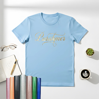 Vinilo Termotransferible con Purpurina PU en Rollo, Fácil de Despegar, para Plotter Cricut, Camisetas y Prendas, Rollos de Transferencia por Calor