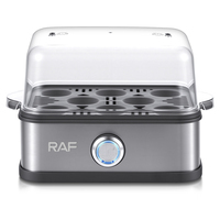 Cuiseur à œufs RAF 300W pour 8 œufs, en PC, PP, SS, pour petit-déjeuner, idéal pour la maison, la cuisine ou le dortoir