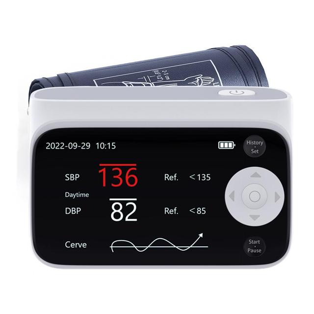 Rechargeable Electric Blood Pressure Monitor with 24/16 Hours Ambulatory Monitoring Large LED Screen 300 Memories