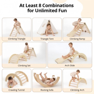 ชุดปีนป่ายไม้ CZFIT <span class=keywords><strong>L1011</strong></span> แบบ 8-in-1 ปี 2026 ของเล่นเด็กเล็ก ชุดปีนป่ายในร่มสำหรับเด็กเล็ก สนามเด็กเล่นปีนป่าย - Product Image 6
