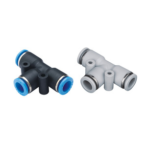 ShinYee Pneumatic Fittings PEW6/8/10-4/6/8 Plastic Copper Body <b>Quick</b> Connect T Type Air Hose <b>Connector</b> - Product Image 2
