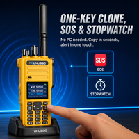 XUNLIBAO 8608 Vente en gros usine Stock disponible Expédition rapide Radio bidirectionnelle portable 10W multibande avec chargeur Type-C et fonction NOAA