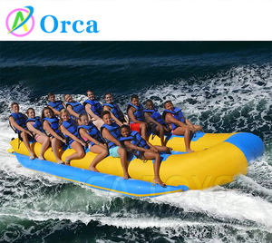 Plátano inflable combinado en forma de U, pez volador, barco remolcable, <span class=keywords><strong>juego</strong></span> de deportes acuáticos, instalación de agua - Product Image 4