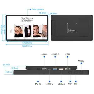 21.5 <span class=keywords><strong>Inch</strong></span> Treo Tường Siêu Hẹp Khung Máy Tính Bảng 4 + 64GB <span class=keywords><strong>Android</strong></span> 14 Rj45 Cho Kinh Doanh Kỹ Thuật Số Biển Màn Hình Cảm Ứng Quảng Cáo - Product Image 5