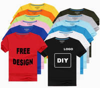 T-shirts pour hommes de haute qualité 100% coton, design cartoon, coupe ample, col rond, avec logo en relief, personnalisation par impression DTG