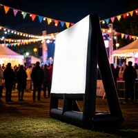 Structure publicitaire gonflable extérieure de 3 à 5 m avec double support pour événements, expositions et marketing de marque