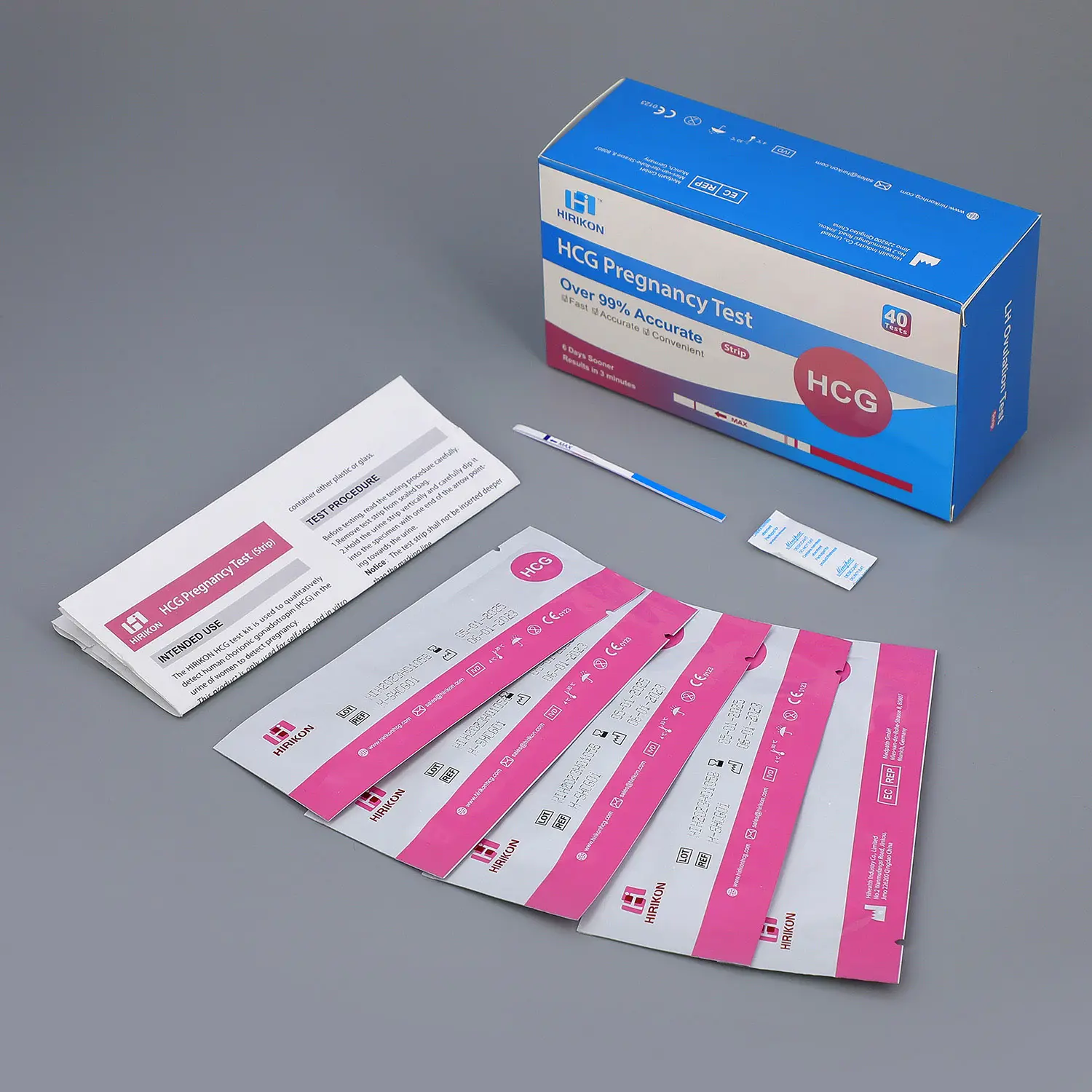 One Step Urine Test Kit Vrouwen Snelle Draagbare Zwangerschap Strips Hcg Test Snelle Hcg Vroege Zwangerschap Teststrip Voor Thuisgebruik