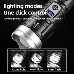 Torcia LED Ricaricabile P50 da 100000 Lumen, Potente Luce Bianca con Zoom, Lunga Portata, Impermeabile - Product Image 5