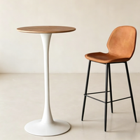 Table de bar ronde moderne, table basse minimaliste, table à cocktail, table d'appoint, table de pub, table de cuisine, salle à manger