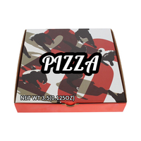 Emballage personnalisé en Mylar en forme de pizza 3,5g 7g 14g 28g PET/PE, sachet debout, anti-odeur, recyclable, emballage pour gelée avec fermeture éclair et boîtes