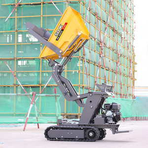 Горячая распродажа: недорогой мини-самосвал на гусеничном ходу, грузоподъемность 500 кг, портативный мини-транспортер, гидравлический дизельный мини-гусеничный самосвал для строительства - Product Image 1