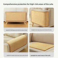 Tapis à gratter pour chat en sisal auto-adhésif à fixer au mur, deux tailles, protection anti-rayures pour meubles, tapis vertical pour aiguiser les griffes des chats