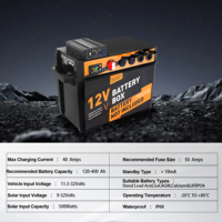 Bonne vente 12V Deep Cycle vide électrique bricolage boîtier de batterie avec chargeur 40A DC à DC en matériau ABS