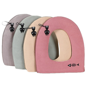 Sweet Home Toilet Seat Cover Thick Plush Waterproof Winter Warm With Handle Zipper Closure - Product Image 5