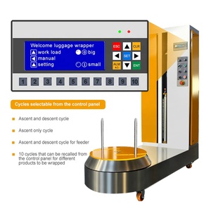 Wallepac Baggage <b>Stretch</b> Pe Film Packing <b>Machine</b> Turntable Fully Automatic Luggage Wrapping <b>Machine</b> for Carton - Product Image 2