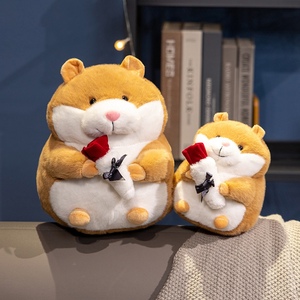 <span class=keywords><strong>Peluche</strong></span> de Hámster de Alta Calidad 2026, Nuevo Diseño Personalizado, 17 cm, Mini <span class=keywords><strong>Peluche</strong></span> de Hámster para el Día de San Valentín con Flor - Product Image 6