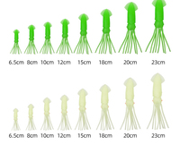 Prix usine 65mm 80mm 100mm 150mm calmar artificiel leurre souple en caoutchouc matériel jupe 3 couleurs Silicone calmar jupe pour calmar