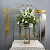 Grands centres de table floraux SMS, boule de fleurs artificielles roses, centre de table de mariage