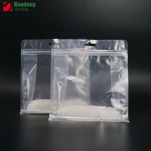 Bán buôn tùy chỉnh in PET/PE 8 mặt miếng vải hình tam giác Túi nhựa trong suốt với Top <span class=keywords><strong>resealable</strong></span> dây kéo và dưới cho bao bì tEMS - Product Image 3