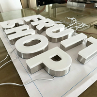 Enseigne lumineuse LED personnalisée sans bordure, lettres éclairées, boîte à lumière extérieure en acrylique, enseigne de logo pour devanture de magasin