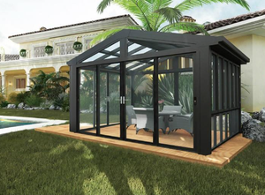 Salle de soleil en <span class=keywords><strong>aluminium</strong></span> et verre Maison 4 saisons avec véranda murale Série 6000 Grade pour décorations toute l'année - Product Image 2