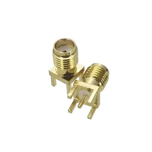 SMA Connector Universal SMA Female Jack Straight Vertical Thru Hole PCB Mount RF Coaxial Connector