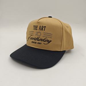 หมวกเบสบอลทรงสปอร์ตสองสี โลโก้แบบกำหนดเอง สไตล์สตรีท 5 แผง พร้อมลายปักแบบ Dad ทรงเข้ารูป ปรับขนาดได้ - Product Image 3